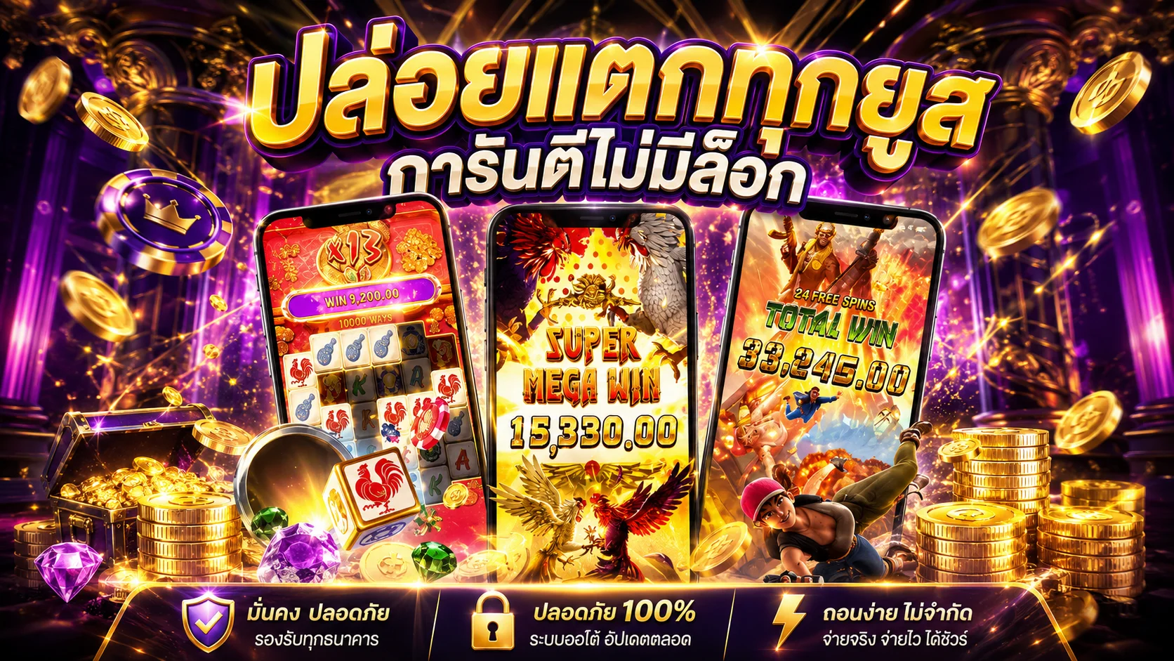 เกมสล็อตออนไลน์ค่าย PG Slot บนเว็บหวยริช HuayRich28